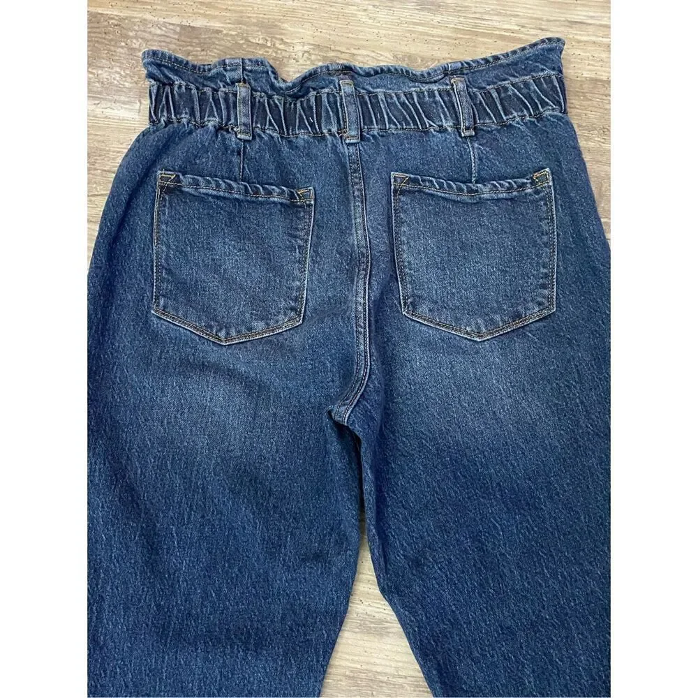 Kancan Estilo Denim Jeans Paper Bag Elastic Waist Women’s Sz 29